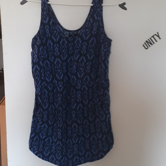 Gap dress with Pockets - Blue Tribal Pattern - Picture 1 of 4